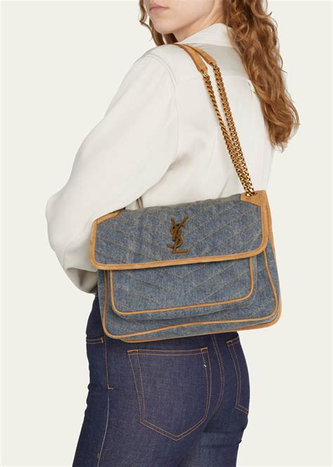 ysl denim handbag|yves saint laurent denim bag.